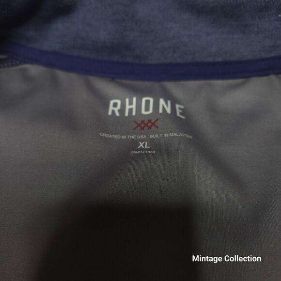 Rhone Tech Terry Full Zip Track Jacket Tasman Blue Gray Size XL With Back Pocket - Picture 6 of 14